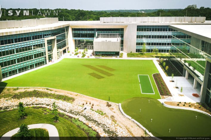 SYNLawn Miami FL commercial artificial grass for office buildings campus courtyards